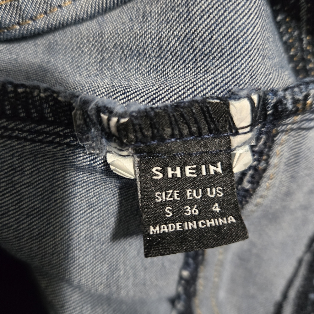SHEIN Navy Distressed Maternity Jeggings - Picture 3 of 3
